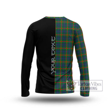 Aiton Tartan Long Sleeve T-Shirt with Family Crest and Half Of Me Style - Tartan Vibes Clothing