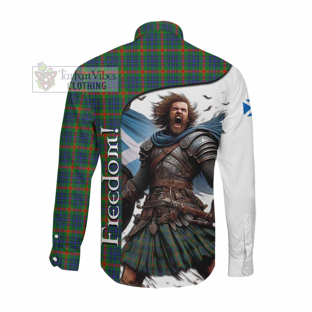 Aiton Crest Tartan Long Sleeve Button Shirt Inspired by the Freedom of Scottish Warrior Men's Shirt - Tartan Vibes Clothing