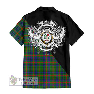 Aiton Tartan Hawaiian Shirt with Family Crest and Military Logo Style - Tartan Vibes Clothing