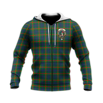 Aiton Tartan Knitted Hoodie with Family Crest Unisex Knitted Zip Hoodie - Tartanvibesclothing