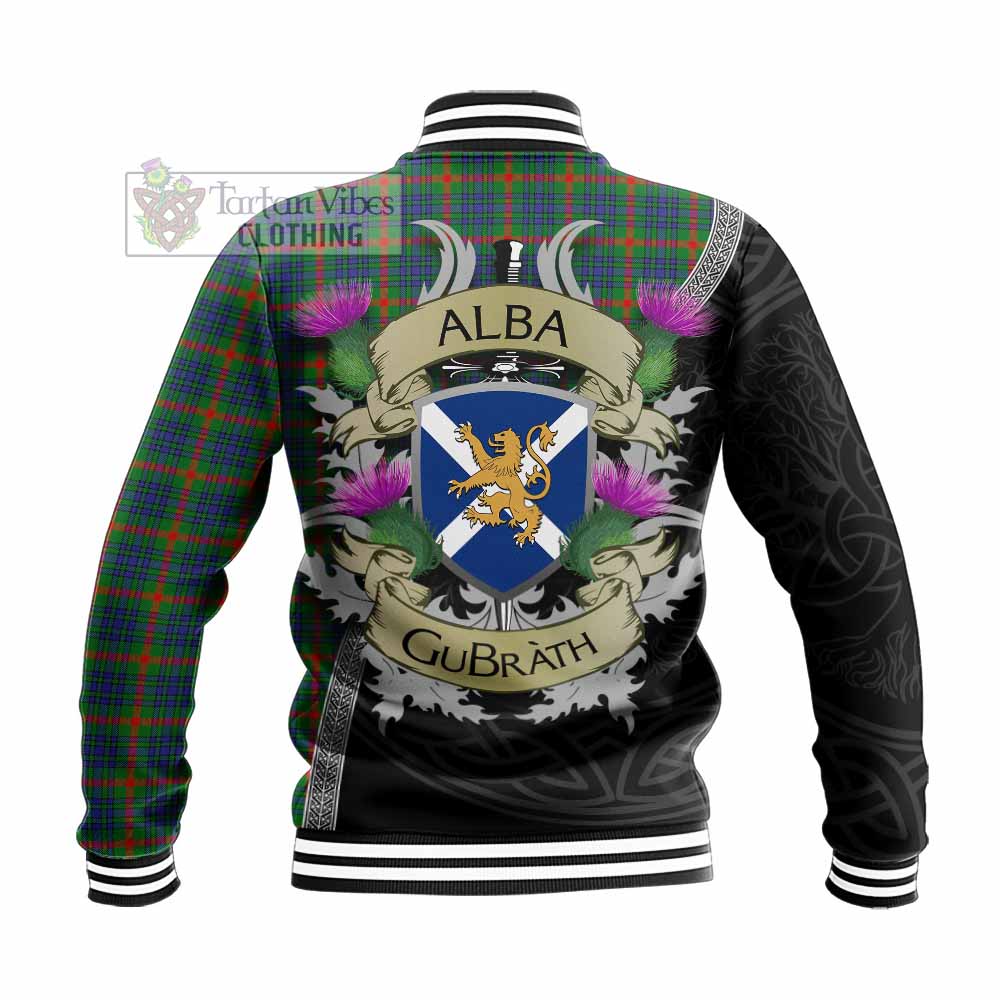 Aiton Tartan Family Crest Baseball Jacket Lion Rampant Royal Thistle Shield Celtic Inspired - Tartan Vibes Clothing