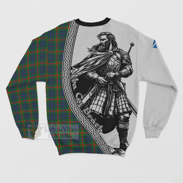 Aiton Tartan Clan Crest Sweatshirt with Highlander Warrior Celtic Style - Tartan Vibes Clothing