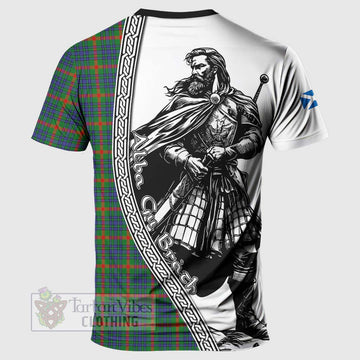 Aiton Tartan Clan Crest T-Shirt with Highlander Warrior Celtic Style - Tartan Vibes Clothing