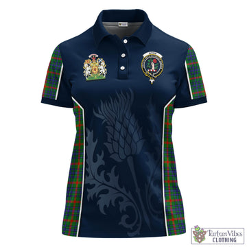 Aiton Tartan Women's Polo Shirt with Family Crest and Scottish Thistle Vibes Sport Style - Tartan Vibes Clothing