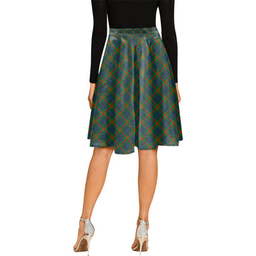 Aiton Tartan Melete Pleated Midi Skirt Cross Style