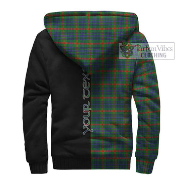 Aiton Tartan Sherpa Hoodie with Family Crest and Half Of Me Style - Tartan Vibes Clothing