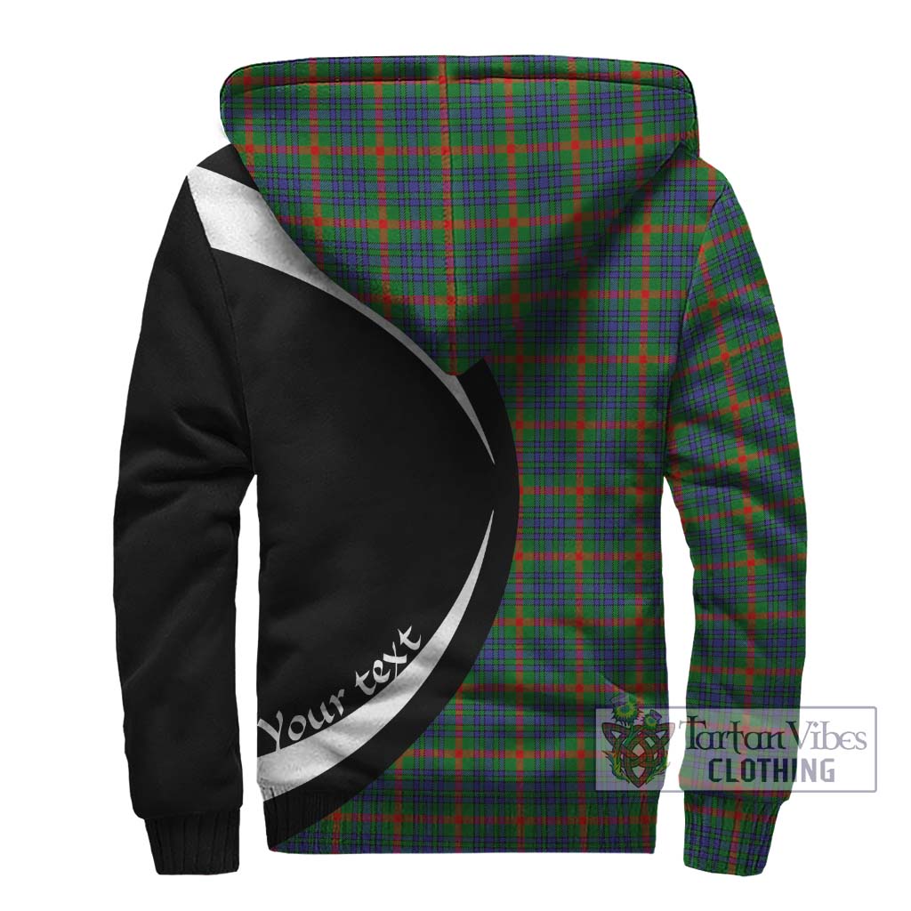 Aiton Tartan Sherpa Hoodie with Family Crest Circle Style - Tartan Vibes Clothing