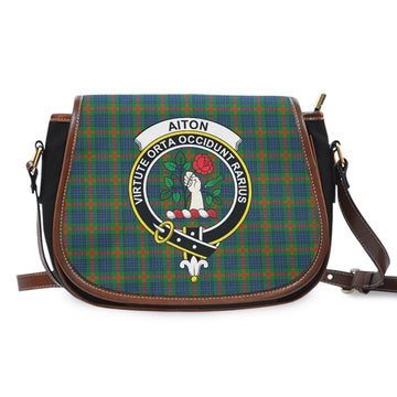 Aiton Tartan Saddle Bag with Family Crest - Tartan Vibes Clothing