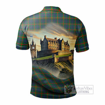 Tartan Vibes Clothing Aiton Tartan Family Crest Polo Shirt with Scottish Ancient Castle Stype