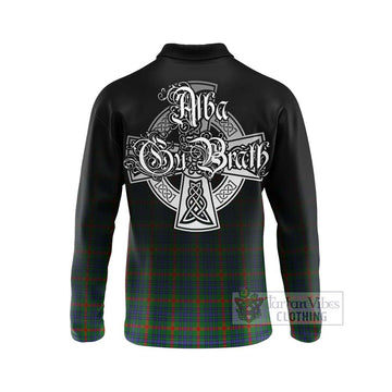 Aiton Tartan Long Sleeve Polo Shirt Featuring Alba Gu Brath Family Crest Celtic Inspired - Tartan Vibes Clothing