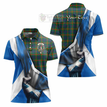 Aiton Tartan Women's Polo Shirt with Family Crest Scotland Patriotic Style - Tartan Vibes Clothing