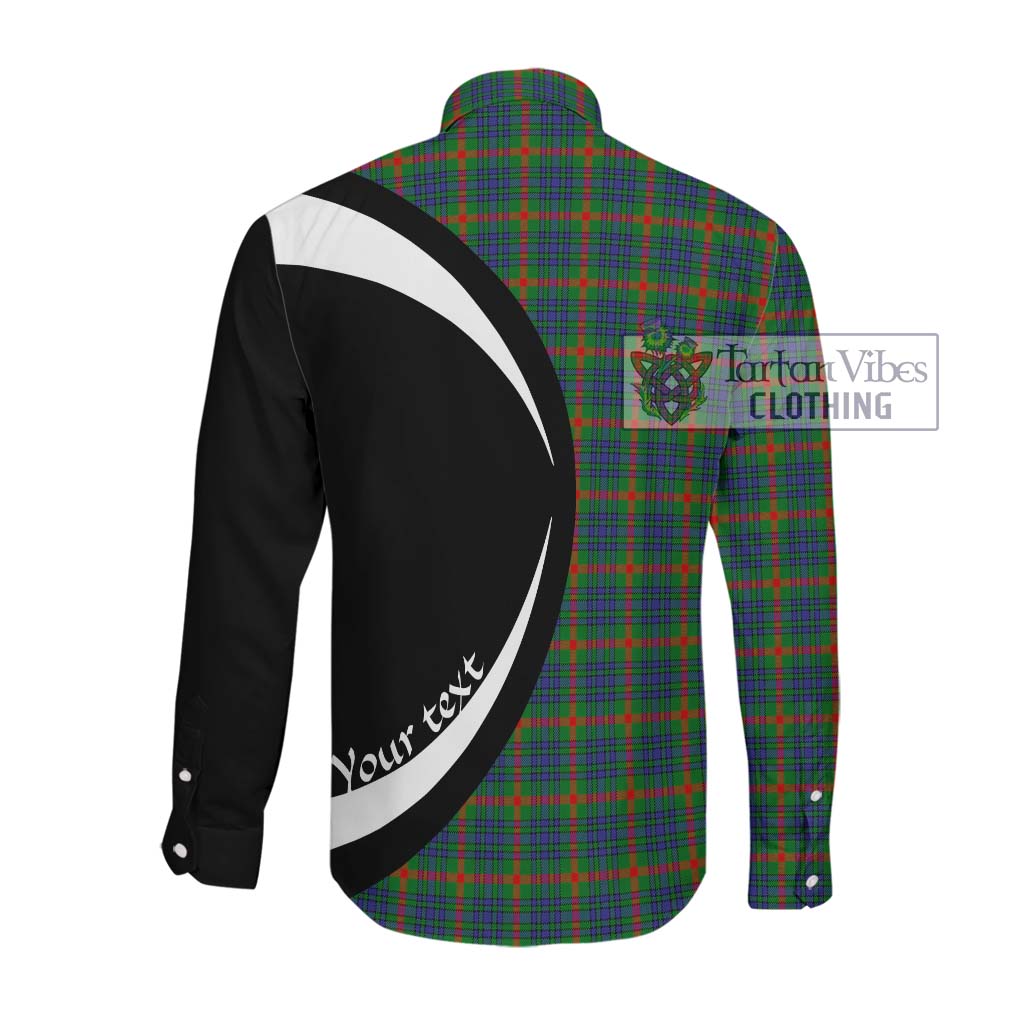 Aiton Tartan Long Sleeve Button Up with Family Crest Circle Style Men's Shirt - Tartan Vibes Clothing