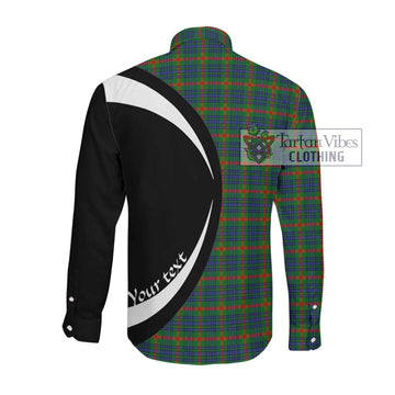 Aiton Tartan Long Sleeve Button Up with Family Crest Circle Style Men's Shirt - Tartan Vibes Clothing