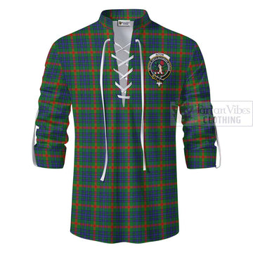 Aiton Tartan Ghillie Kilt Shirt with Family Crest Celtic Skull Style - Tartan Vibes Clothing