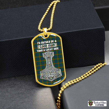 Tartan Vibes Clothing Aiton Tartan Dog Tag Necklace Viking Mjolnir Style