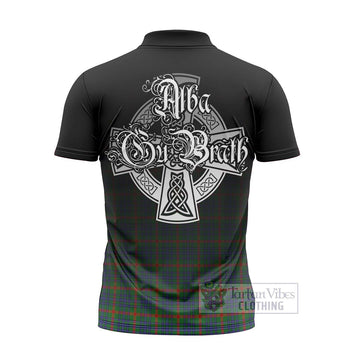 Aiton Tartan Zipper Polo Shirt Featuring Alba Gu Brath Family Crest Celtic Inspired - Tartan Vibes Clothing