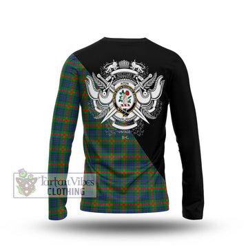 Aiton Tartan Long Sleeve T-Shirt with Family Crest and Military Logo Style - Tartan Vibes Clothing
