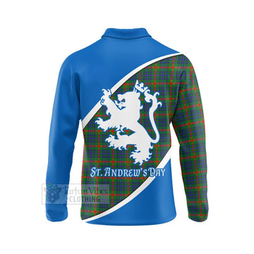 Aiton Family Crest Tartan Long Sleeve Polo Shirt Celebrate Saint Andrew's Day in Style - Tartan Vibes Clothing