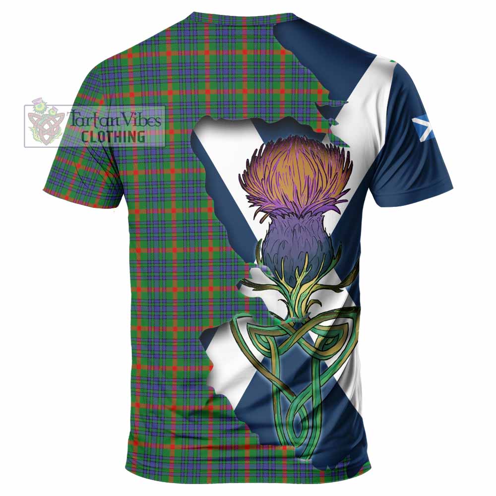 Tartan Vibes Clothing Aiton Tartan Family Crest T-Shirt Scottish Thistle Celtic Inspired