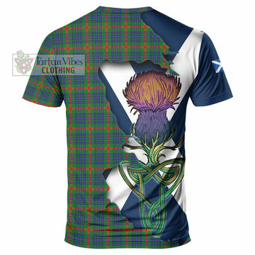 Tartan Vibes Clothing Aiton Tartan Family Crest T-Shirt Scottish Thistle Celtic Inspired
