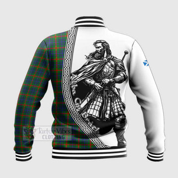 Aiton Tartan Clan Crest Baseball Jacket with Highlander Warrior Celtic Style - Tartan Vibes Clothing