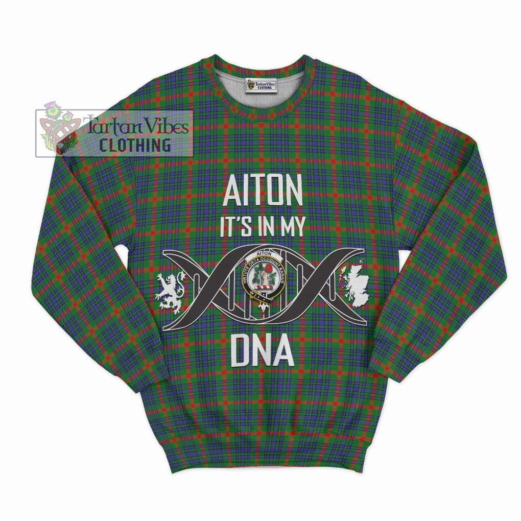 Aiton Tartan Sweatshirt with Family Crest DNA In Me Style - Tartan Vibes Clothing