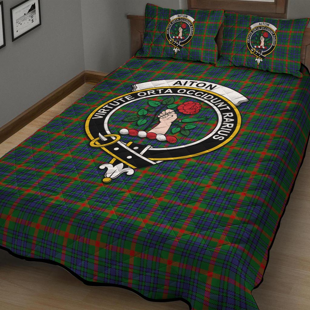 Aiton Tartan Quilt Bed Set with Family Crest - Tartan Vibes Clothing