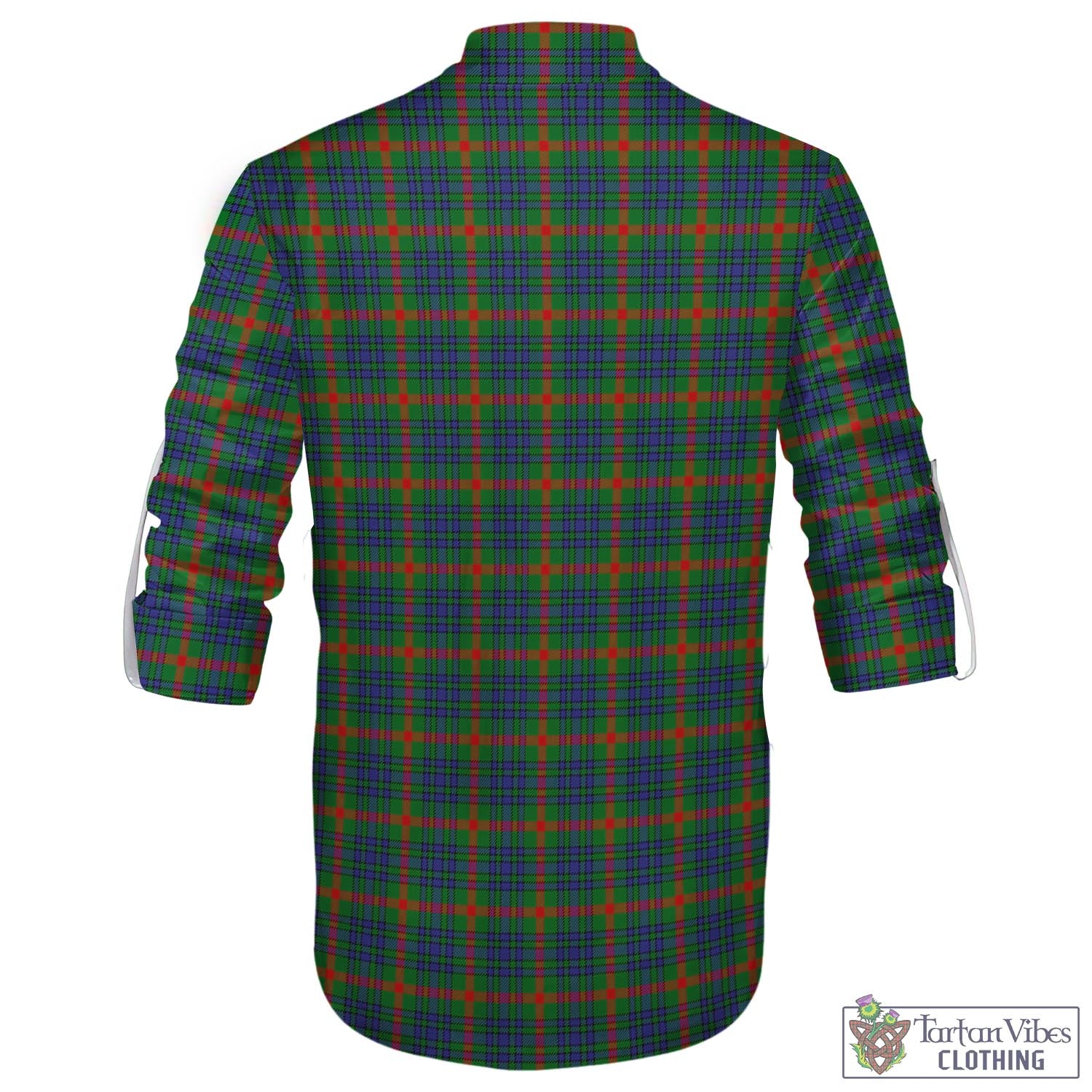 Tartan Vibes Clothing Aiton Tartan Men's Scottish Traditional Jacobite Ghillie Kilt Shirt
