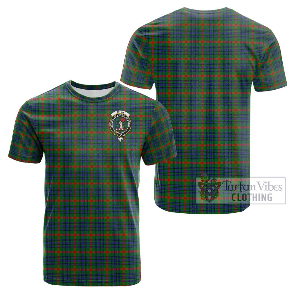 Aiton Tartan Cotton T-Shirt with Family Crest Kid's Shirt - Tartanvibesclothing Shop