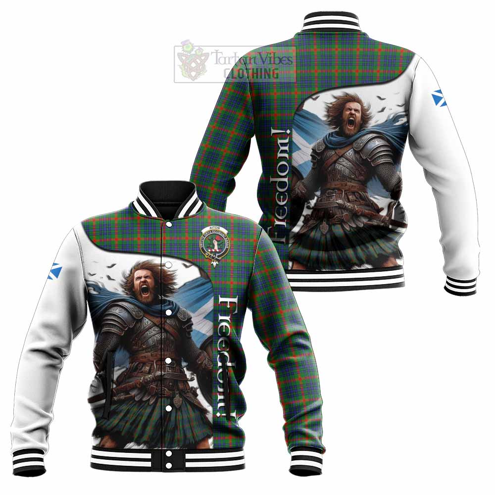 Aiton Crest Tartan Baseball Jacket Inspired by the Freedom of Scottish Warrior - Tartan Vibes Clothing