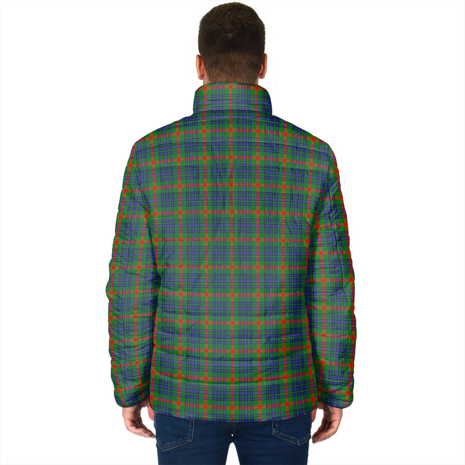 Aiton Tartan Padded Jacket with Family Crest - Tartan Vibes Clothing