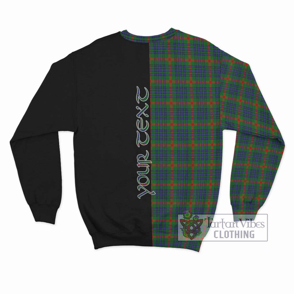Aiton Tartan Sweatshirt with Family Crest and Half Of Me Style - Tartan Vibes Clothing