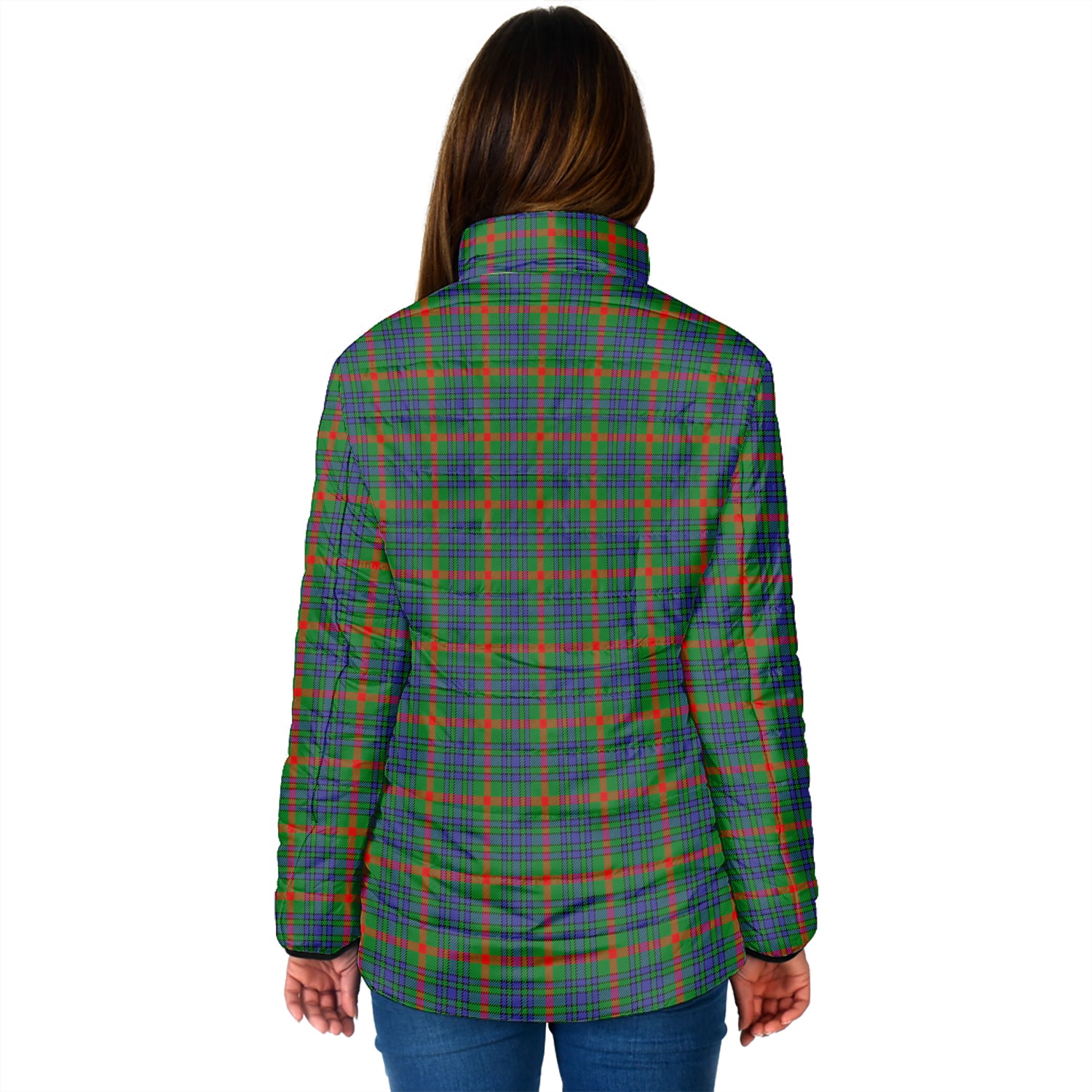 Aiton Tartan Padded Jacket with Family Crest - Tartan Vibes Clothing