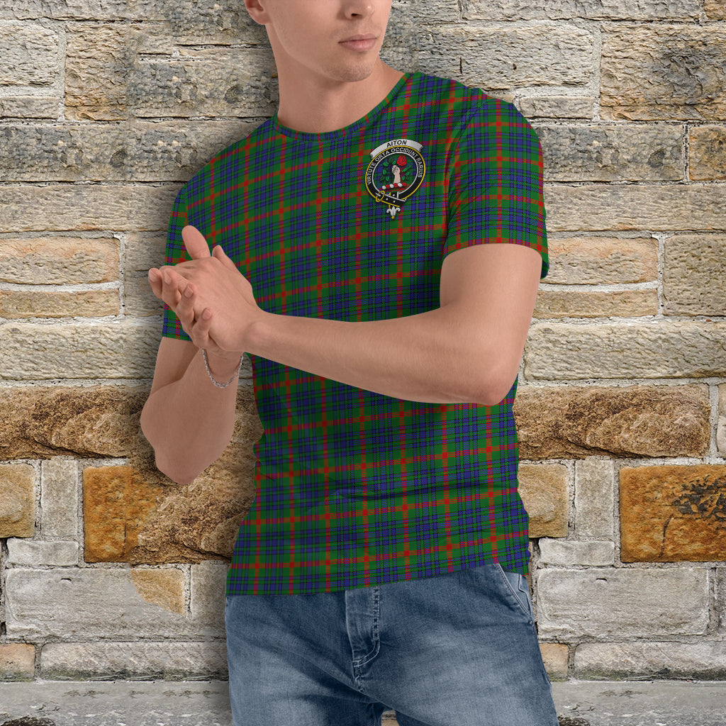 Aiton Tartan T-Shirt with Family Crest - Tartan Vibes Clothing