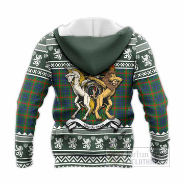 Aiton Clan Tartan Crest Christmas Knitted Hoodie Coat of Arms Funny Style - Tartan Vibes Clothing
