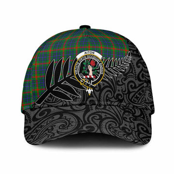 Aiton Crest Tartan Classic Cap with New Zealand Silver Fern Half Style
