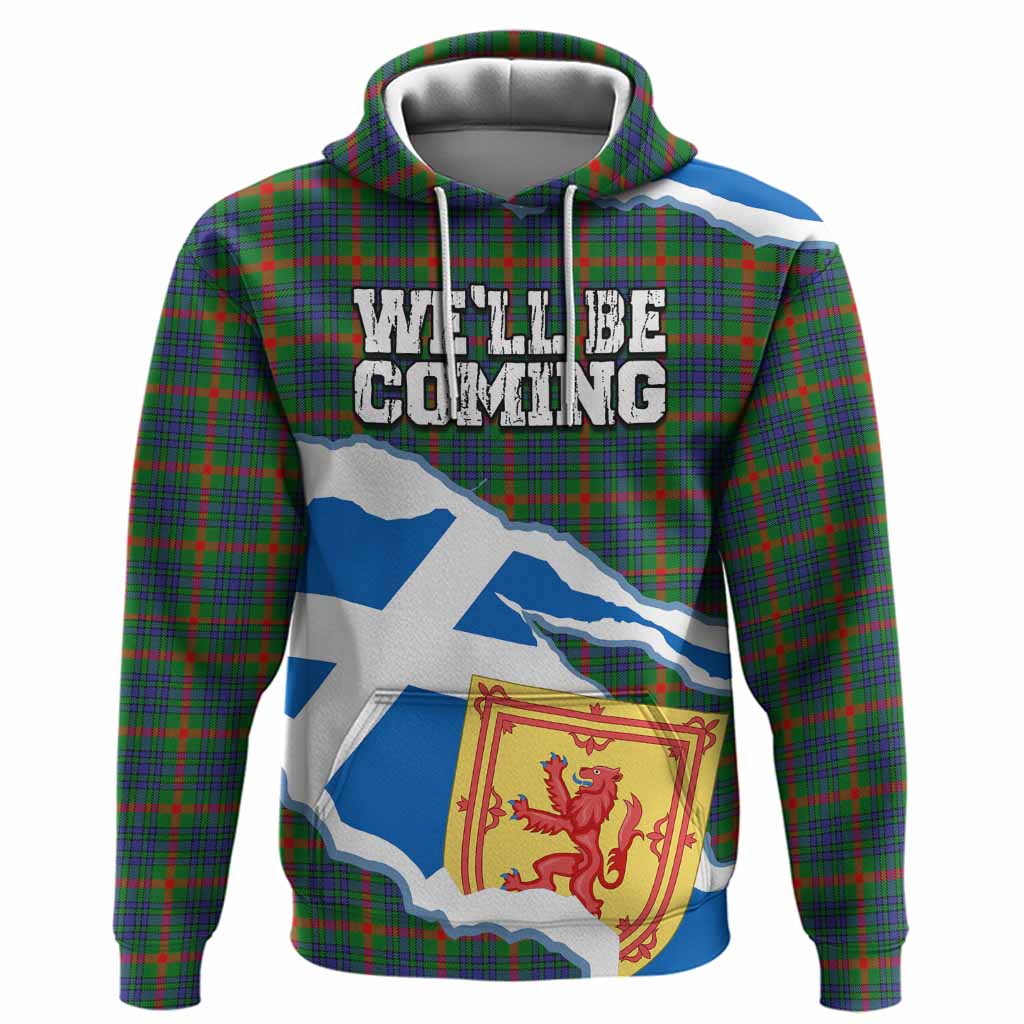 Aiton Scotland Football Tartan Hoodie We'll Be Coming