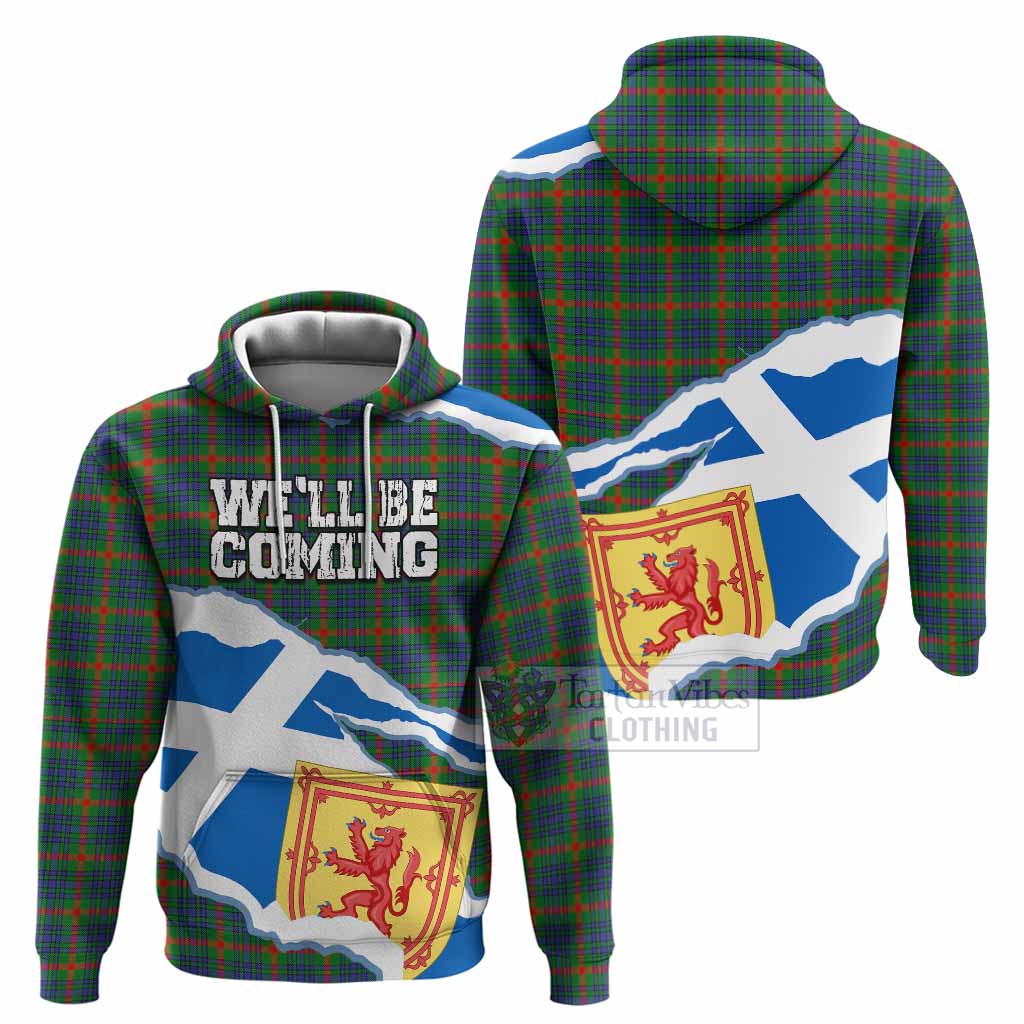 Aiton Scotland Football Tartan Hoodie We'll Be Coming