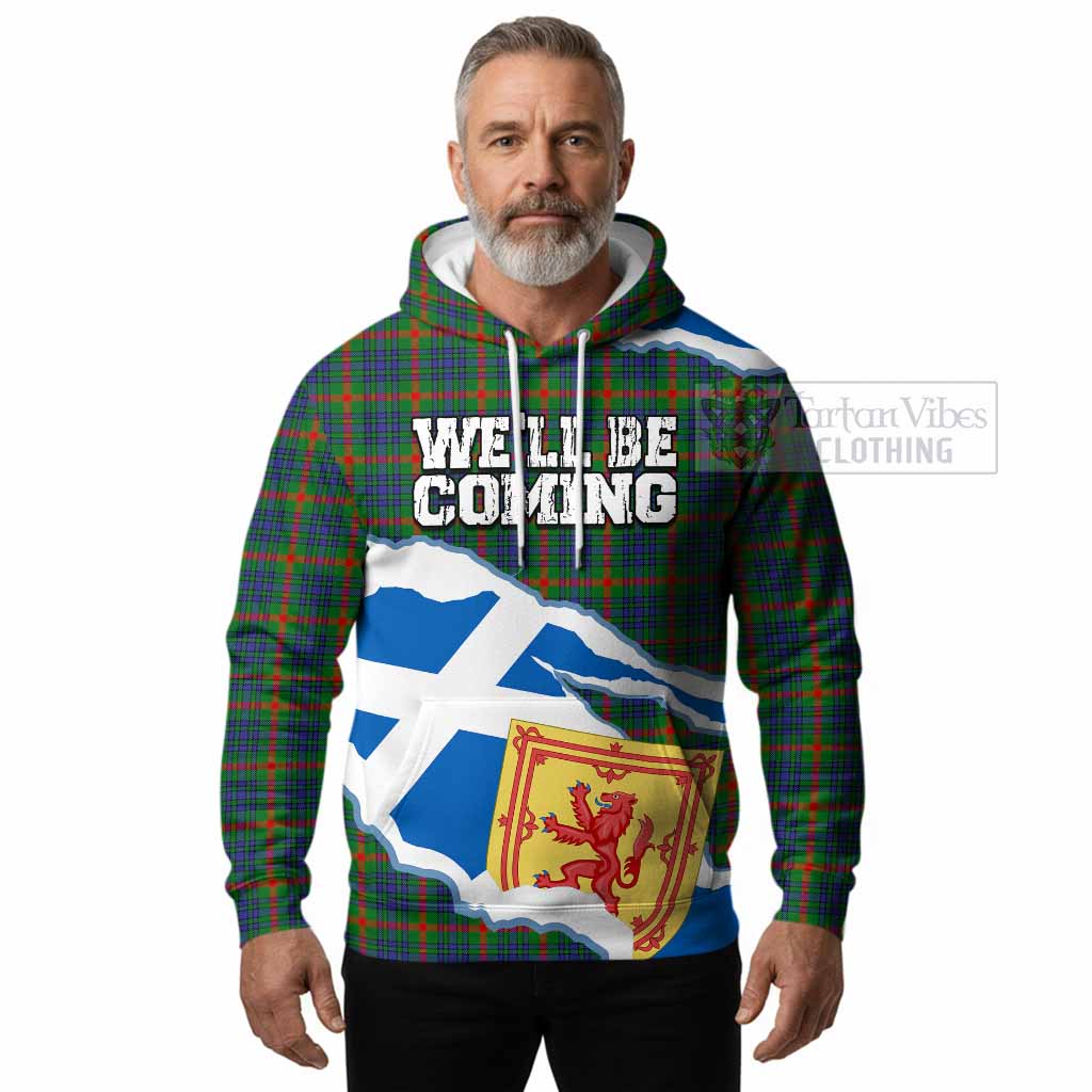 Aiton Scotland Football Tartan Hoodie We'll Be Coming