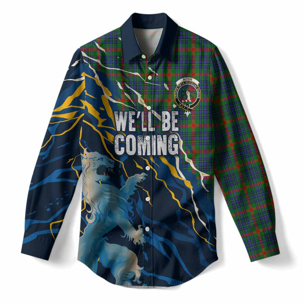 Aiton Scotland Tartan Women Casual Shirt WC2026 Football - We'll Be Coming