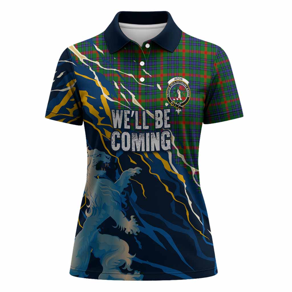 Aiton Scotland Tartan Women Polo Shirt WC2026 Football - We'll Be Coming