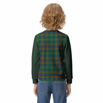 Aiton Tartan Accent Kid Knitted Sweatshirt with Family Crest