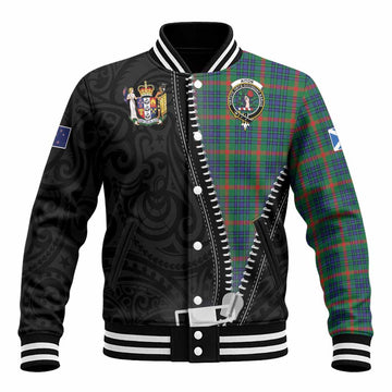 Aiton Tartan Baseball Jacket New Zealand Pattern Unique Zipper Stylized