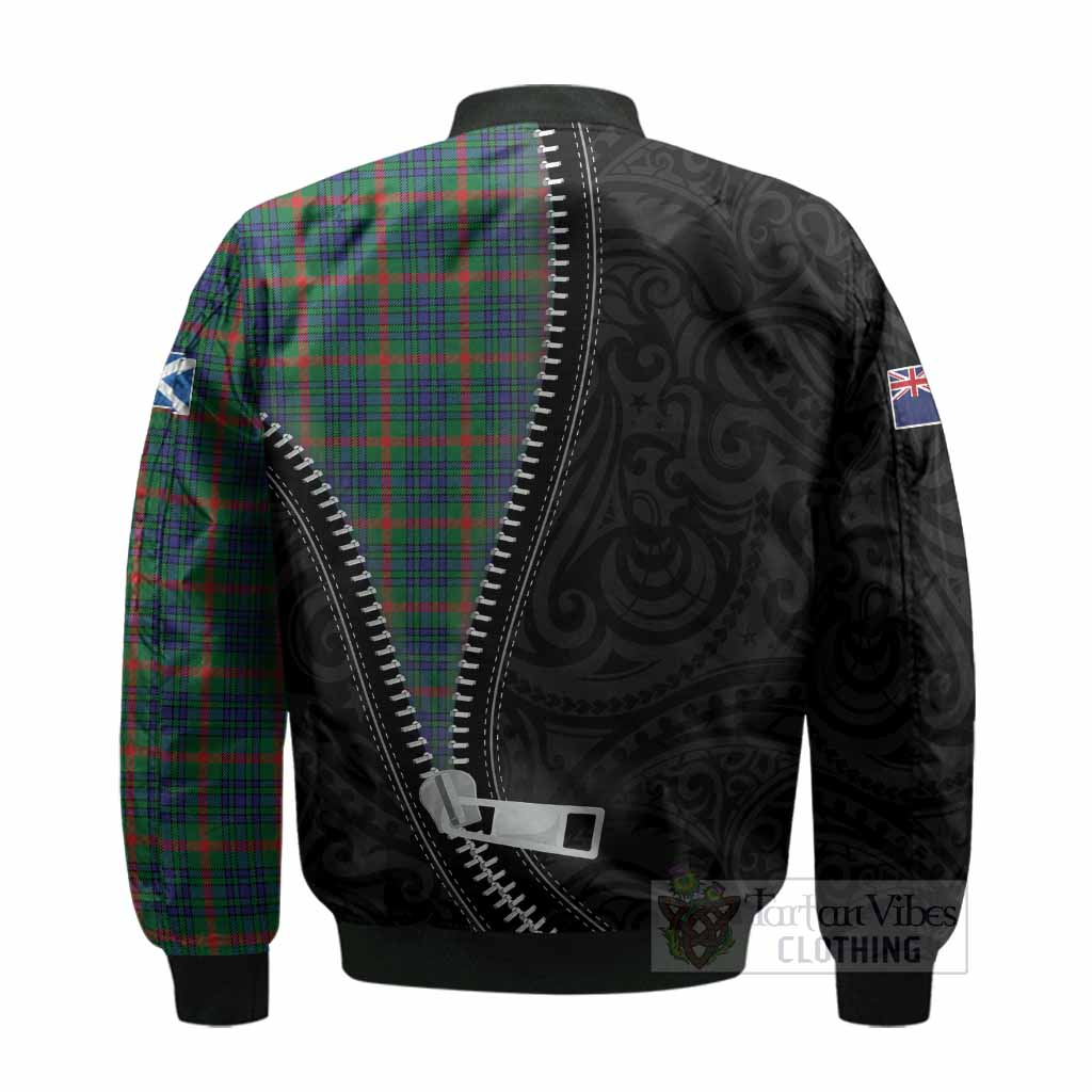 Aiton Tartan Bomber Jacket New Zealand Pattern Unique Zipper Stylized
