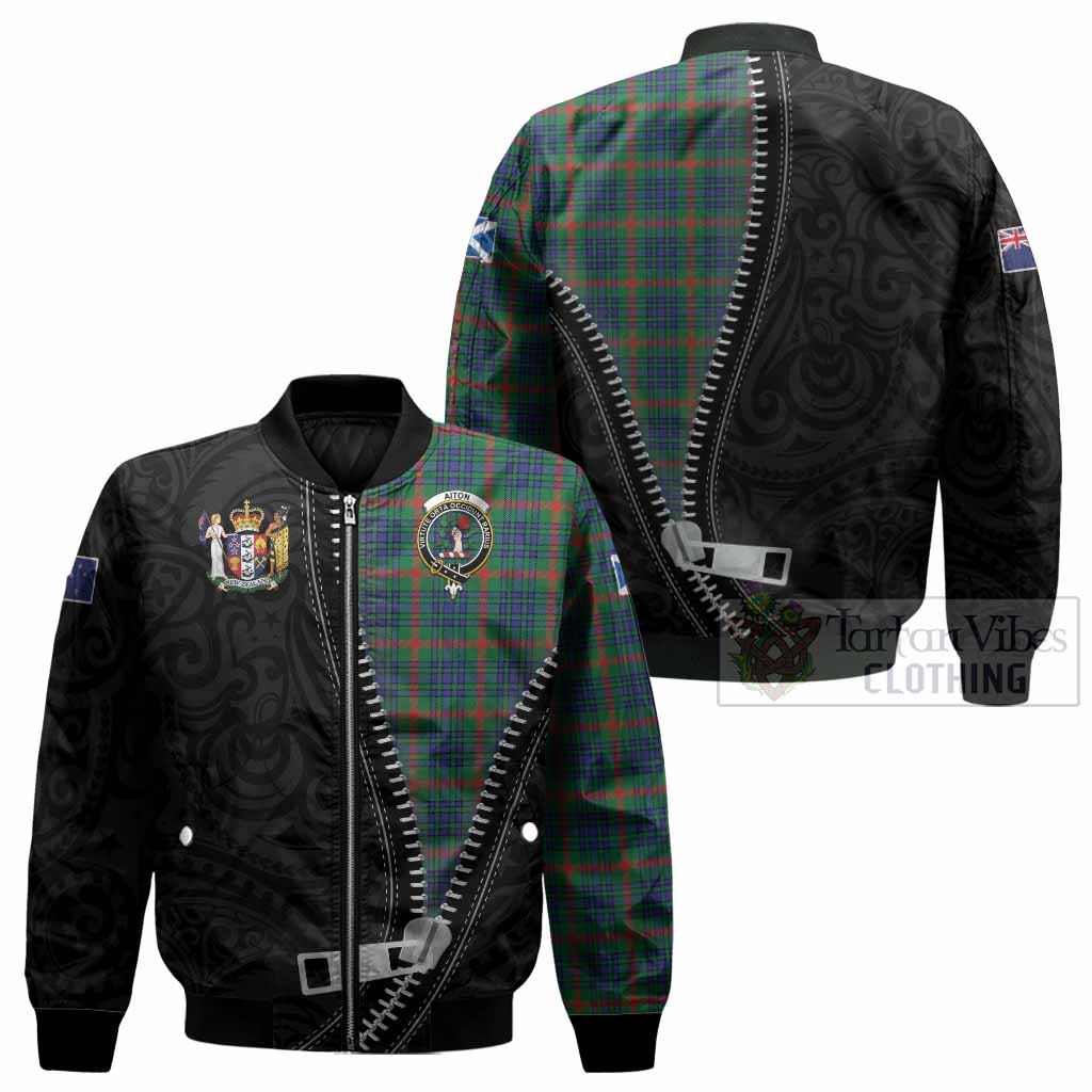 Aiton Tartan Bomber Jacket New Zealand Pattern Unique Zipper Stylized
