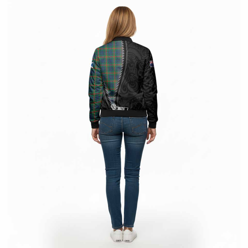 Aiton Tartan Bomber Jacket New Zealand Pattern Unique Zipper Stylized
