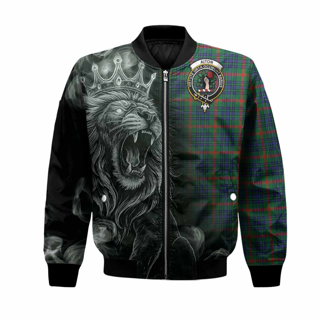 Aiton Tartan Bomber Jacket Roaring Lion Heritage