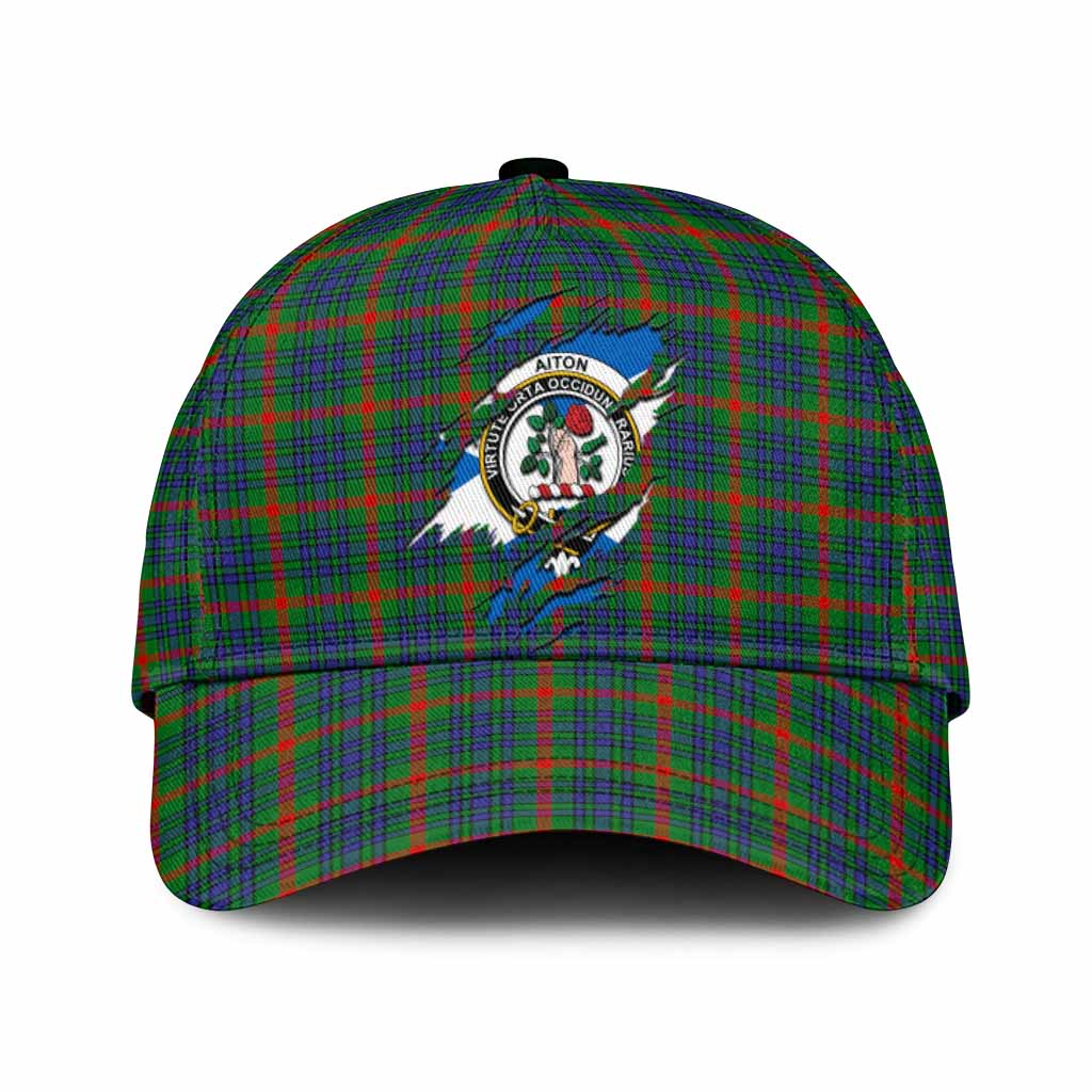 Aiton Tartan Classic Cap with Family Crest In Me Style