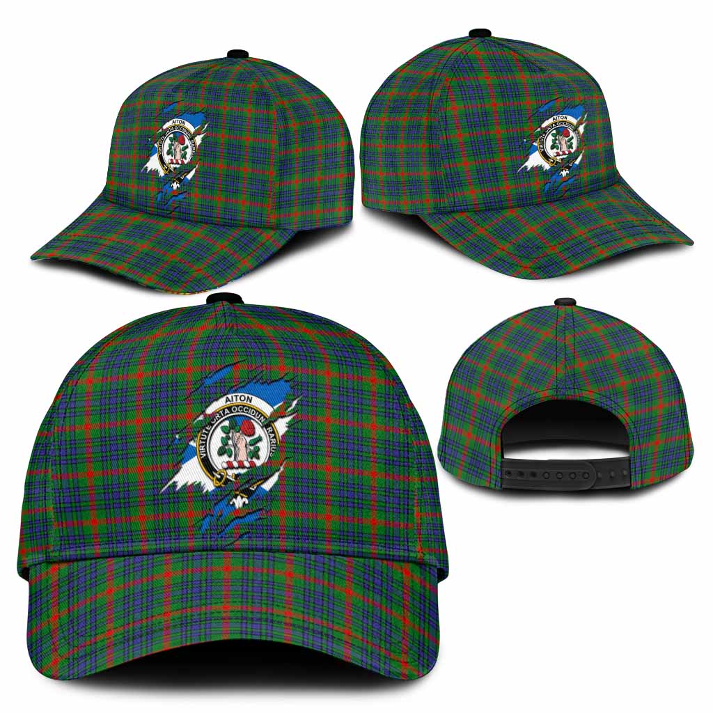 Aiton Tartan Classic Cap with Family Crest In Me Style