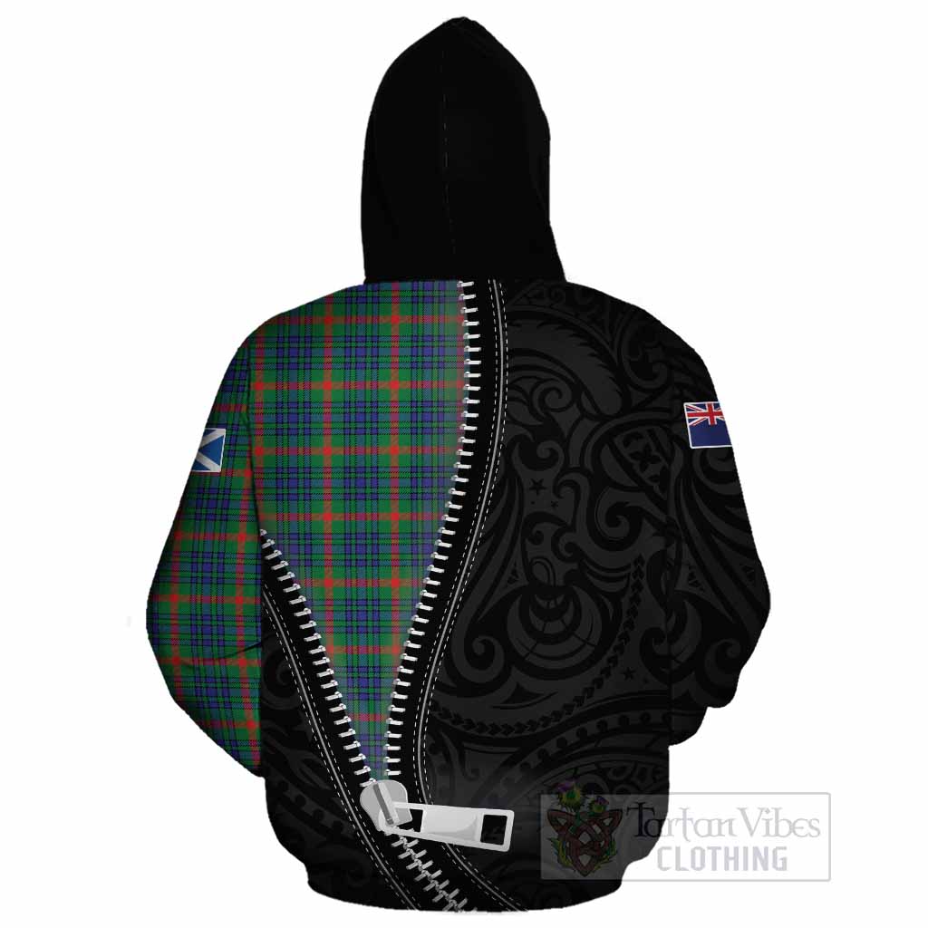 Aiton Tartan Cotton Hoodie New Zealand Pattern Unique Zipper Stylized
